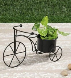 Small Cycle Planter Black