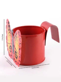 Butterfly Pot Red 5 Butterfly Pot Red -EcoHaven Shop GG BFR 4