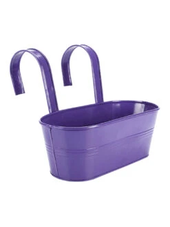 Oval Railing Planter Big Purple -EcoHaven Shop GG ORBPR 3