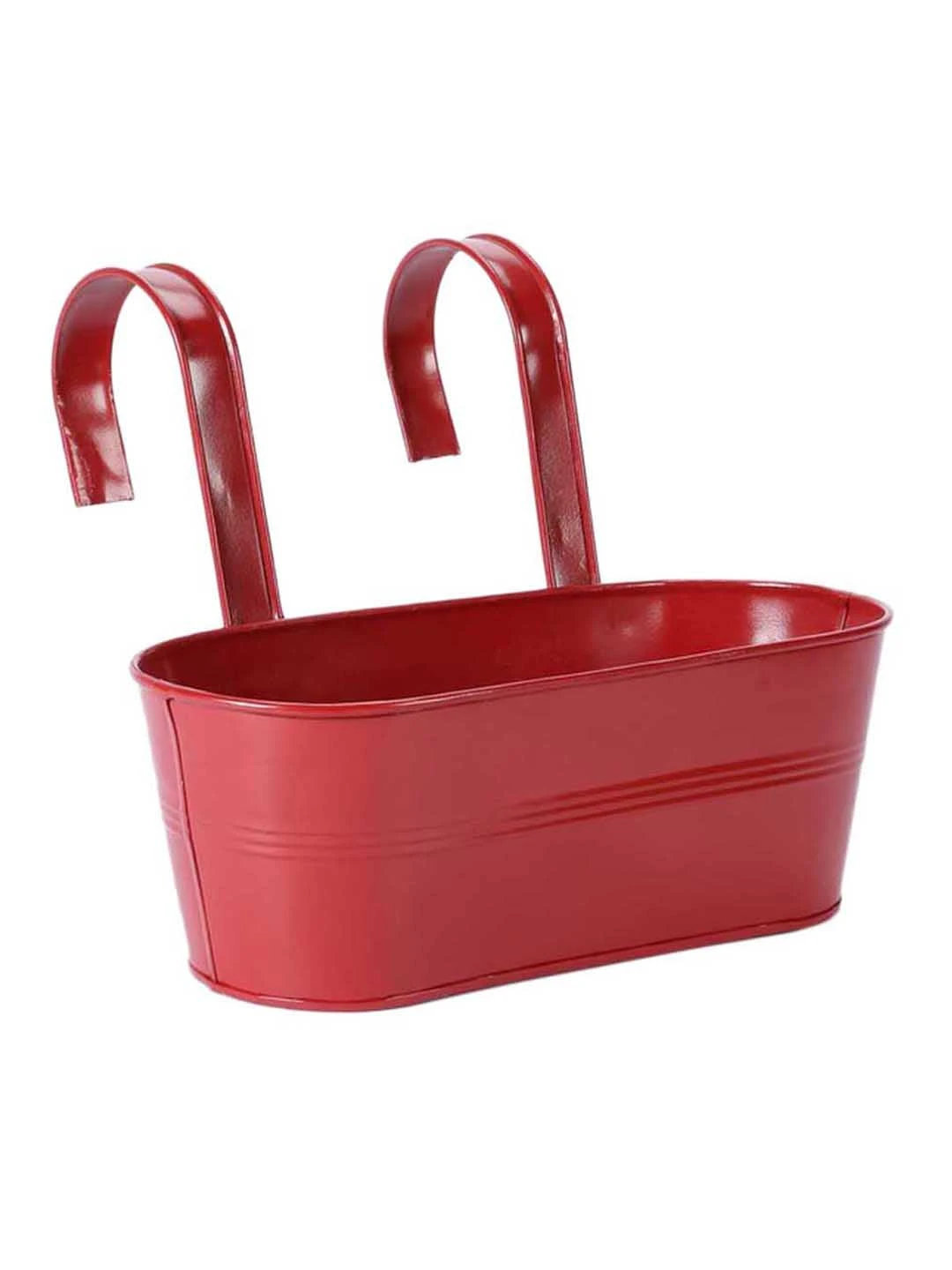 Oval Railing Planter Big Red 3 Oval Railing Planter Big Red - Image 3