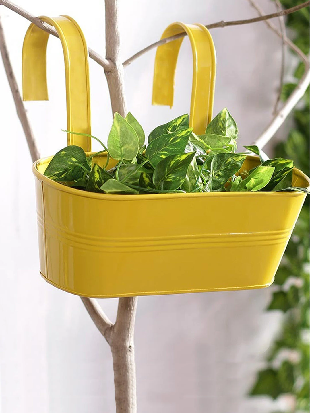 Oval Railing Planter Big Yellow 1 Oval Railing Planter Big Yellow
