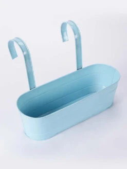 Oval Railing Planter Large Blue -EcoHaven Shop GG ORLB 3