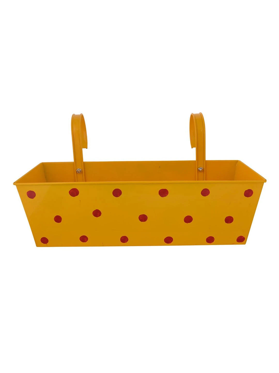 Polka Dot Rectangle Planter Yellow 2 Polka Dot Rectangle Planter Yellow - Image 2