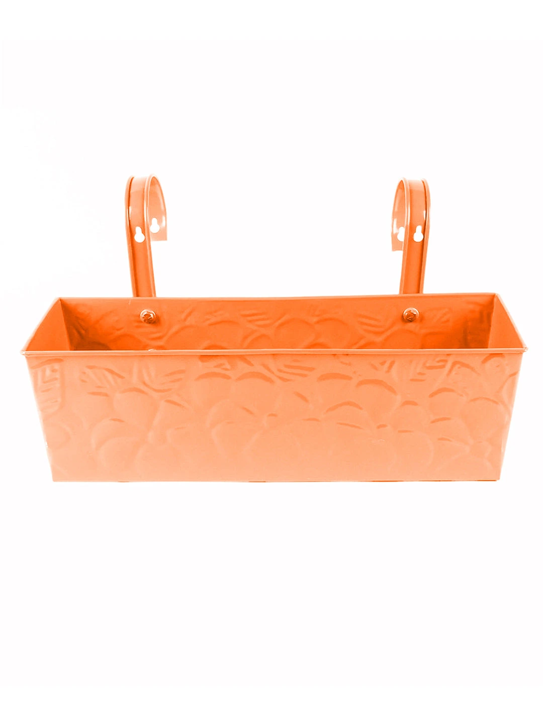Embossed Rectangular Pot Orange 2 Embossed Rectangular Pot Orange - Image 2