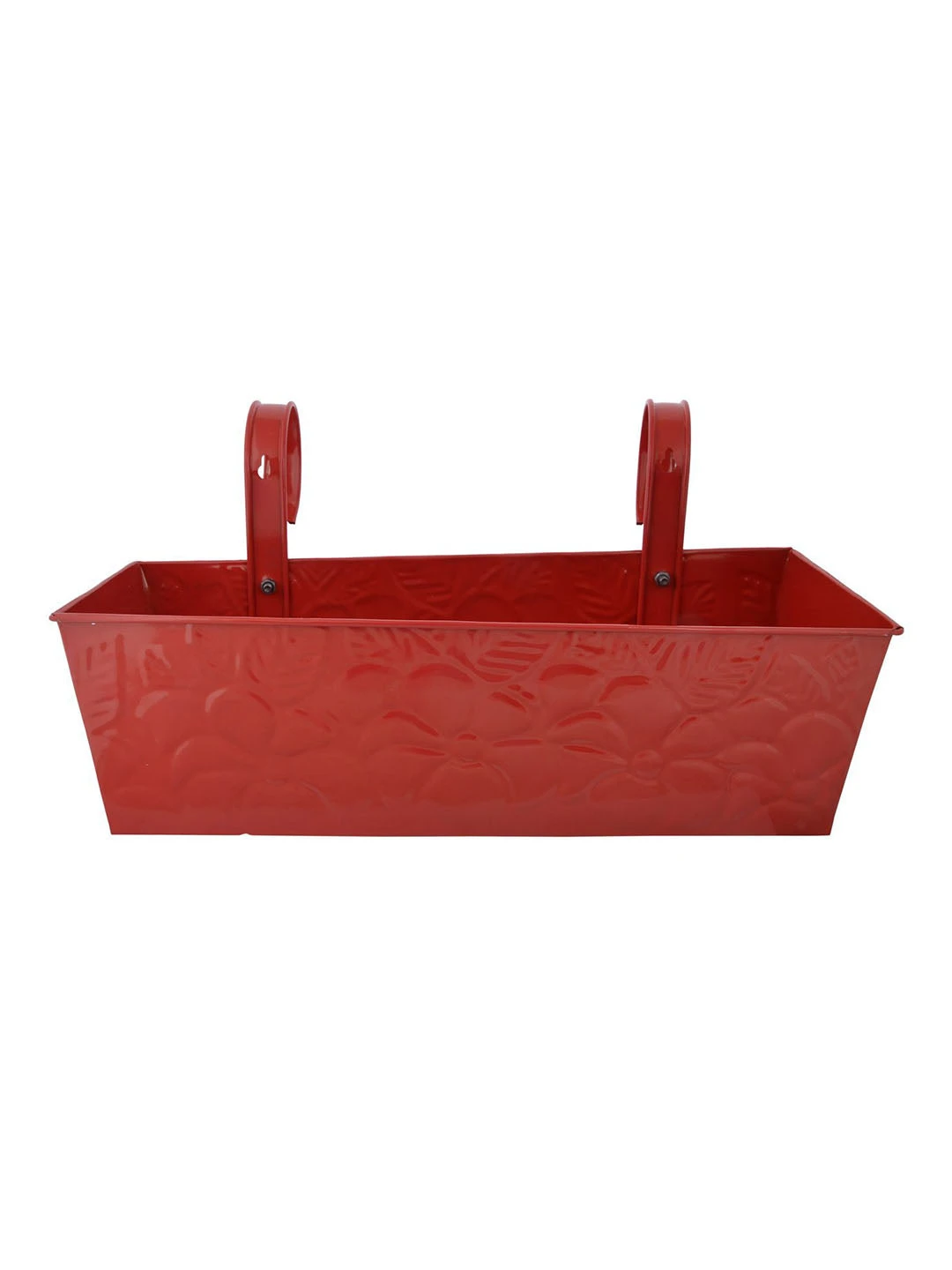 Embossed Rectangular Pot Red 2 Embossed Rectangular Pot Red - Image 2