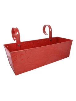 Embossed Rectangular Pot Red 5 Embossed Rectangular Pot Red -EcoHaven Shop GG RTR 3