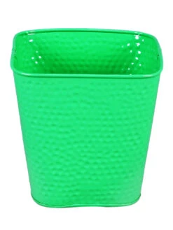 Set Of Two Embossed Pot Green -EcoHaven Shop green metal embossed planters by green girgit set of 2 green metal embossed planters by green girg ra2wtr