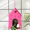 Hut Shape Bird House Pink