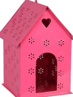 Hut Shape Bird House Pink 5 Hut Shape Bird House Pink -EcoHaven Shop pink metal hut shape green bird house by green girgit pink metal hut shape green bird house by green ylxfgh 1
