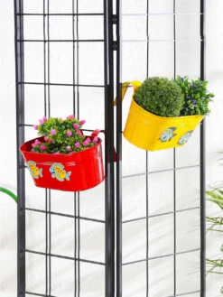 Set Of Two Fish Tub Yellow & Red