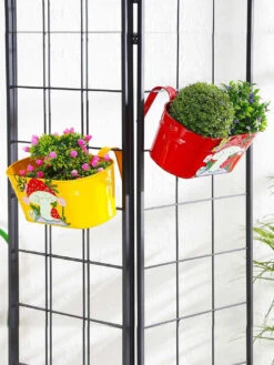 Set Of Two Mushroom Tub Yellow & Red